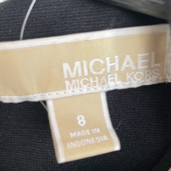 MICHAEL KORS Black Sleeveless Zipper Front Bodycon Dress, Size Medium - Picture 5 of 8